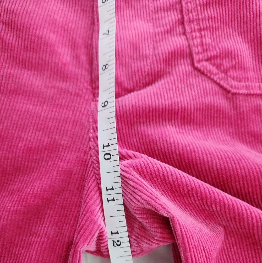 Anthropologie Maeve Colette Corduroy Cropped Wide-Leg Pants Pink Women's Size 27 - Picture 9 of 10
